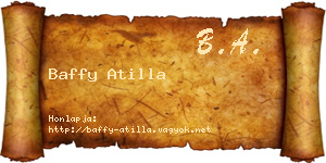Baffy Atilla névjegykártya